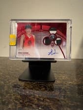 2025-26 Topps 3 Rookie 3 Patch Autographs Horizontal Yang Hansen #RPH-YH card