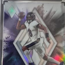 Lamar Jackson 2025 Panini Phoenix Color Blast card