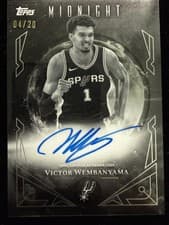 2025-26 Topps Midnight Midnight Sun Signatures Victor Wembanyama #MS-VW card