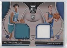 2024-25 Panini Totally Certified Rookie Dual Swatches Nikola Topic/Tidjane Salaun #RDS-TSN card