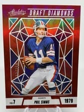 Phil Simms 2024 Panini Absolute Draft Diamonds card