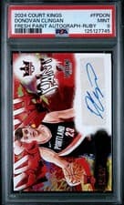 Donovan Clingan 2024-25 Panini Court Kings Fresh Paint Autographs card