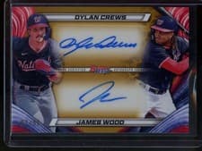 Dylan Crews / James Wood 2024 Bowman's Best Dual Autographs card