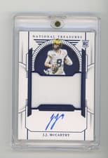 J.J. McCarthy 2024 Panini National Treasures Collegiate card