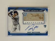 2025 Topps Inception MLB First Milestone Autograph Relics Shay Whitcomb #FMAR-SW card