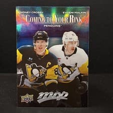 Sidney Crosby / Evgeni Malkin 2025 Upper Deck MVP Coming to Your Rink card