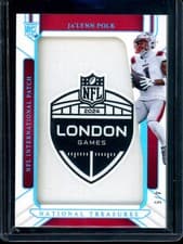 2024 Panini National Treasures NFL International Patch Ja'Lynn Polk #48 card