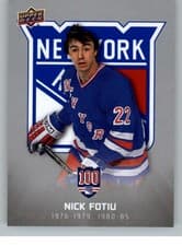 2025-26 Upper Deck New York Rangers Centennial Base Set Nick Fotiu #21 card