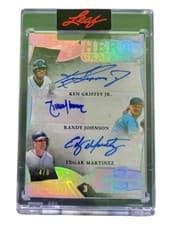 2025 Leaf Spectacular Baseball Herographics 3 Ken Griffey Jr. / Randy Johnson / Edgar Martinez #H3-3 card