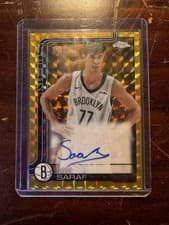 2025-26 Topps Chrome Sapphire Topps Chrome Autograph Rookies Ben Saraf #TCAR-BS card