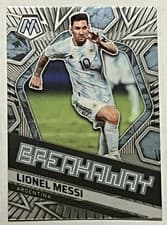 Lionel Messi 2021 Panini Mosaic Road to FIFA World Cup Breakaway card