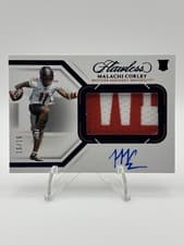 Malachi Corley 2024 Panini National Treasures Collegiate Flawless Rookie Patch Autograph card