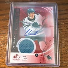 Cam Lund 2025 SP Game Used Authentic Rookies card