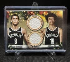 2025-26 Topps Holiday Dual Player Relics Egor Demin / Nolan Traore #DPR-ED card