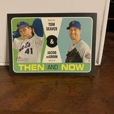 2020 Topps Heritage Then and Now Jacob deGrom / Tom Seaver #TN14