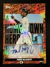 Fred McGriff 2025 Topps All Star Game Homegrown Heroes Autographs card