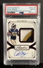 2024 Panini Flawless Distinguished Patch Autographs Isaac Bruce #8 card