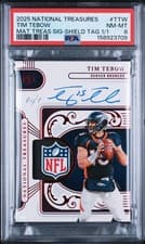 2025 Panini National Treasures Material Treasures Signatures Tim Tebow #8 card