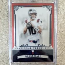 2025 Panini National Treasures Premium Drake Maye #65 card