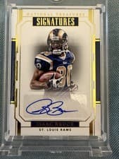 Isaac Bruce 2018 National Treasures Signatures card