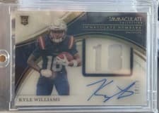 2025 Panini Immaculate Rookie Numbers Kyle Williams #20 card