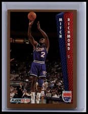 Mitch Richmond 1992-93 Fleer Base Set card