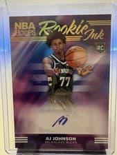 2024-25 Hoops Rookie Ink AJ Johnson #RI-AJJ card