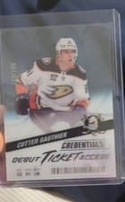 2024-25 Upper Deck Credentials Acetate Debut Ticket Access Cutter Gauthier #DTAA-CG card