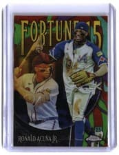 2025 Topps Chrome Logofractor Edition Fortune 15 Ronald Acuña Jr. #F15-4 card