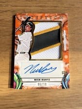 2025 Topps Inception Inception Autograph Jumbo Patch Nick Kurtz #IAJP-NK card