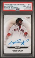 2025 Topps Chrome Black Ivory Autographs David Ortiz #IVA-DO card