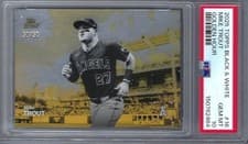 2025 Topps Black & White Golden Hour Mike Trout #GH-16 card