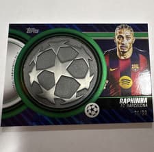 2025-26 Topps UEFA Club Competitions Starball Commemorative Relics Raphinha #SCR-RA card