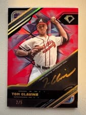 2025 Topps Diamond Icons Black PolychromatINK Autographs Tom Glavine #BPA-TG card
