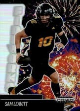 2025 Panini Prizm Black Fireworks Sam Leavitt #3 card