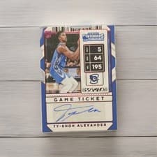 Ty Shon Alexander 2020 Panini Contenders Draft Picks card