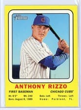 2018 Topps Heritage 1969 Collector Cards Anthony Rizzo #AR