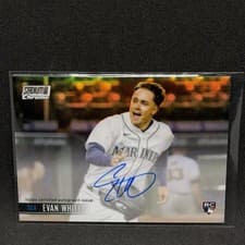 Evan White 2021 Stadium Club Chrome Autographs card