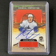 Nils Hoglander 2020 Upper Deck The Cup Chemical Composition Mantle Autographs card