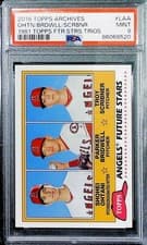 2018 Topps Archives 1981 Future Stars Trios Ohtani / Bridwell / Scribner #FS-LAA