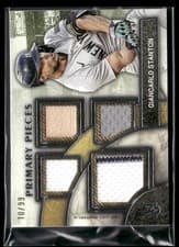 2025 Topps Museum Collection Single Player Primary Pieces Quad Relics Giancarlo Stanton #SPPQ-GST card