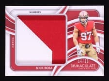 2024 Panini Immaculate Collection Immaculate Numbers Nick Bosa #45 card
