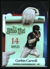 Corbin Carroll 2025 Topps Holiday Making The Nice List card