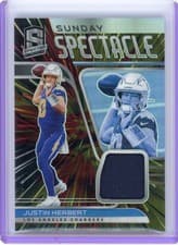Justin Herbert 2021 Panini Spectra Sunday Spectacle card