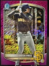 Leo De Vries 2025 Bowman Chrome Prospects card