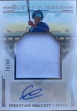 2024 Panini Boys of Summer Jumbo Prospect Material Signatures Sebastian Walcott #JMS-SW card