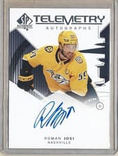 2024-25 SP Authentic Telemetry Autographs Roman Josi #T-RJ card