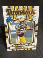 2025 Donruss Rated Rookie Throwback Matthew Golden #9 card