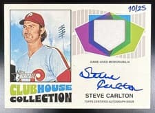 2026 Topps Heritage Clubhouse Collection Autograph Relics Steve Carlton #CCAR-SC card