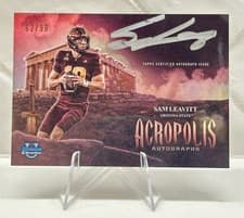 2025 Bowman University Chrome Acropolis Autographs Sam Leavitt #AA-SL card